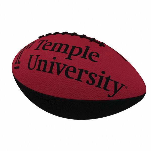 Logo Brands Temple Combo Logo Junior-Size Rubber Football - 216-93JR-1
