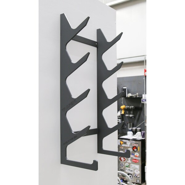 Trapski Versa Slim Profile 4 Slot Chair Rackand Base Bracket, Charcoal - VERSA-SP4-1-CHL