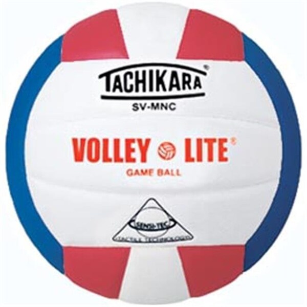 Tachikara Tachikara SVMNC.SWR Volley-Lite Volleyball - Scarlet-White-Royal - SVMNC.SWR