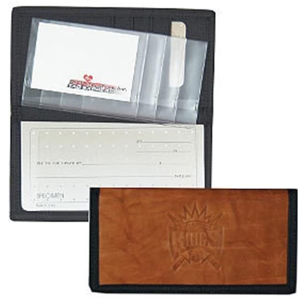 Rico Industries Sacramento Kings Leather/Nylon Embossed Checkbook Cover - 2499454624