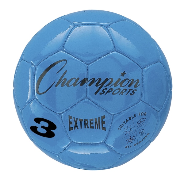 Champion Sports Extreme Soccer Ball, Size 3, Blue, 2PK - EX3BL