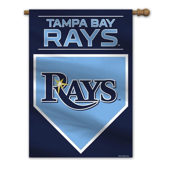 Fremont Die Consumer Products Fremont Die  28 x 40 in. Tampa Bay Rays House Flag Style 2 Sided Banner - 2324564830