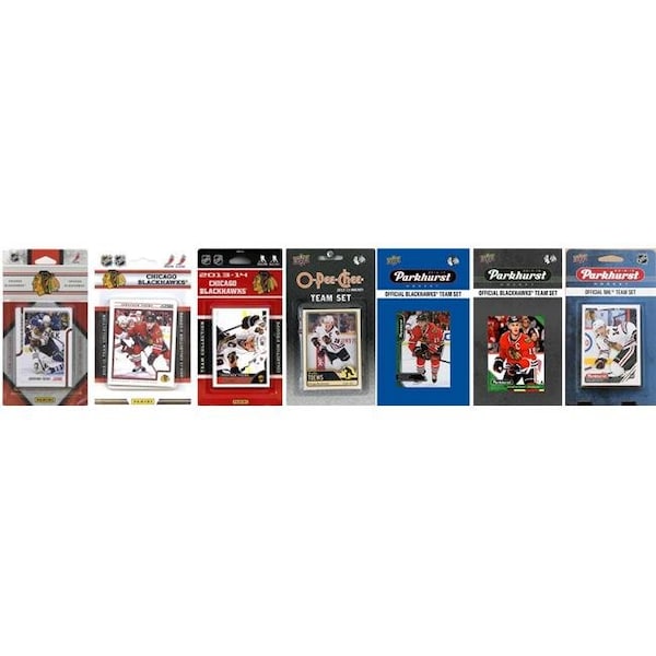 Williams & Son Saw & Supply C&I Collectables BHAWKS718TS NHL Chicago Blackhawks 7 Different Licensed Trading Card Team Sets - BHAWKS718TS