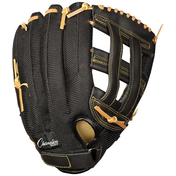 Champion Sports 10 in. Physical Education Glove - Black - CHSCBG930