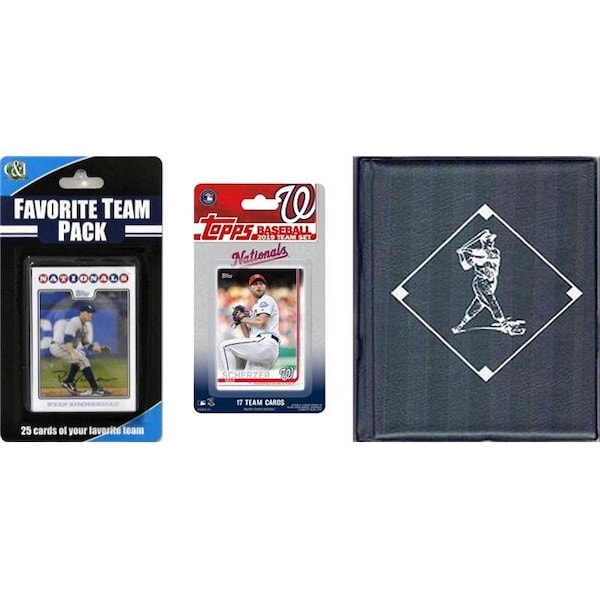 Williams & Son Saw & Supply C&I Collectables 2019NATIONTSC MLB Washington Nationals Licensed 2019 Topps Team Set & Favorite Player Trading Cards Plus Storage Album - 2019NATIONTSC