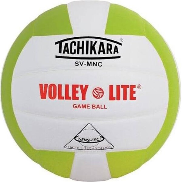 Tachikara Tachikara SVMNC.LGW Volley Lite Training Volleyball - Lime Green & White - SVMNC.LGW