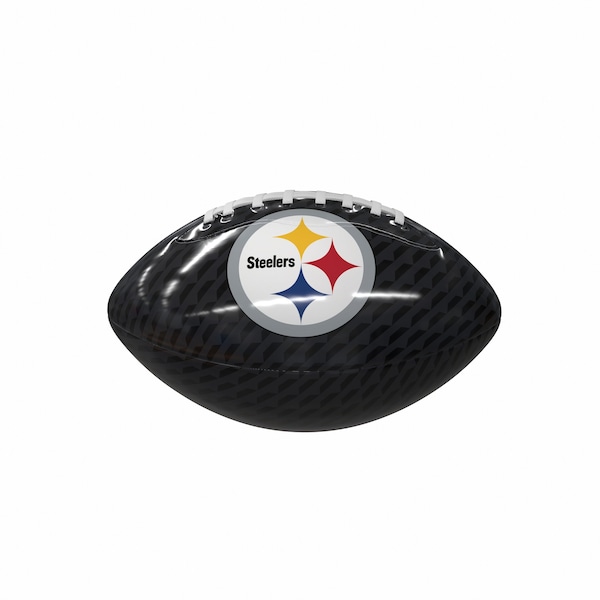 Logo Brands Pittsburgh Steelers Carbon Fiber Mini-Size Glossy Football - 625-93MG-1