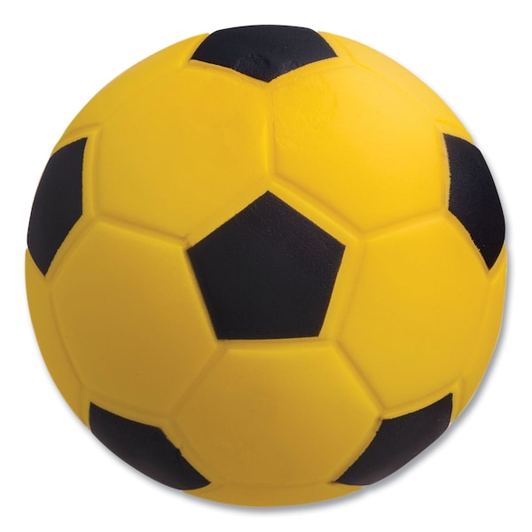 Champion Sports Coated Foam Sport Ball, For Soccer, Playground Size, Yellow - SFC