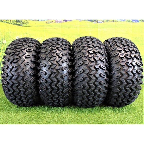 Antego 22x11.00-8 with 8x7 Matte Black Wheels for Golf Cart Set of 2, 2PK - A8701013042211008