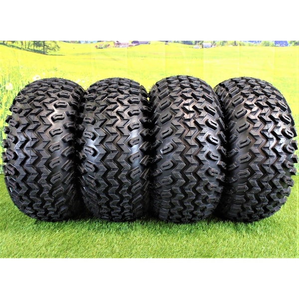Antego 22x11.00-8 with 8x7 Matte Black Wheels for Golf Cart Set of 2, 2PK - A8701013042211008