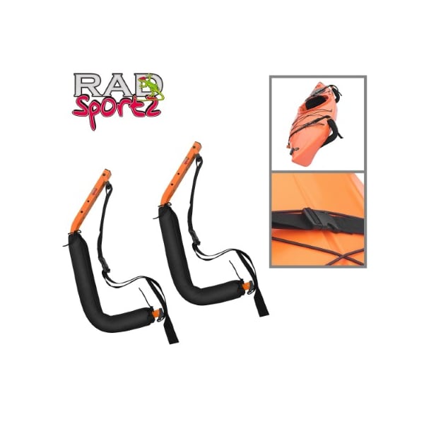 Leisure Sports Kayak Storage Wall Hangers- Set of 2- J Shaped Cradles for Stand-Up Paddle Boards and Surfboards - 978782LBG