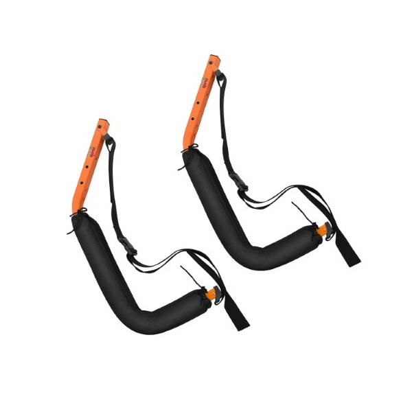 Leisure Sports Kayak Storage Wall Hangers- Set of 2- J Shaped Cradles for Stand-Up Paddle Boards and Surfboards - 978782LBG