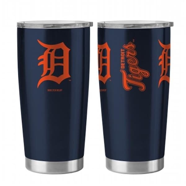 Boelter Brands Detroit Tigers Travel Tumbler 20oz Ultra Silver - 8886048025
