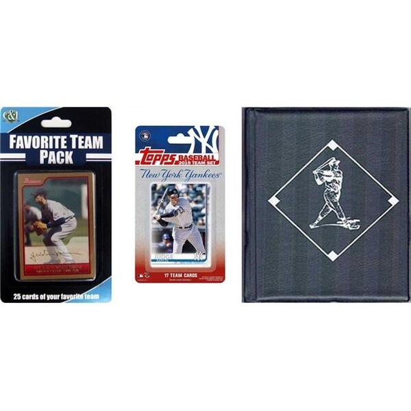 Williams & Son Saw & Supply C&I Collectables 2019YANKEESTSC MLB New York Yankees Licensed 2019 Topps Team Set & Favorite Player Trading Cards Plus Storage Album - 2019YANKEESTSC