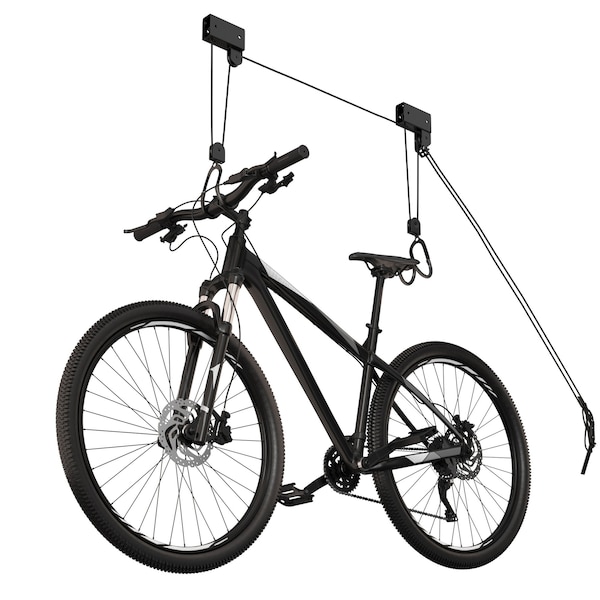New Product 2023 Bike Hanger - 125lb Capacity Overhead Storage Pulley System for Ceiling up to 12ft by RAD Sportz - 83-DT4999