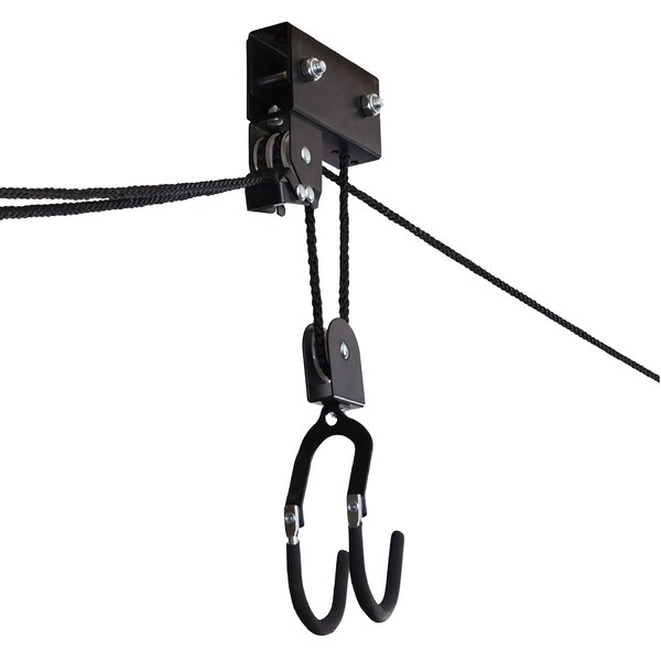 New Product 2023 Bike Hanger - 125lb Capacity Overhead Storage Pulley System for Ceiling up to 12ft by RAD Sportz - 83-DT4999