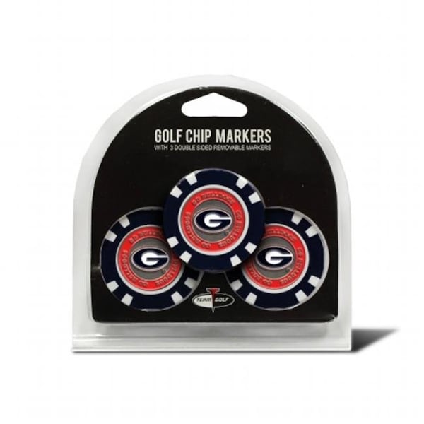 Team Golf TEAM GOLF 21188 University of Georgia Golf Chip - Pack of 3 - 21188