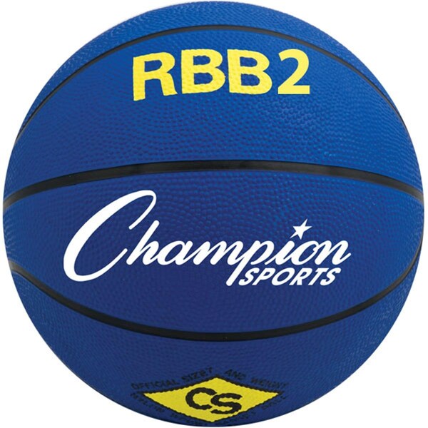Champion Sports 27.5 in. Pro Rubber Basketball, Royal Blue - RBB2BL