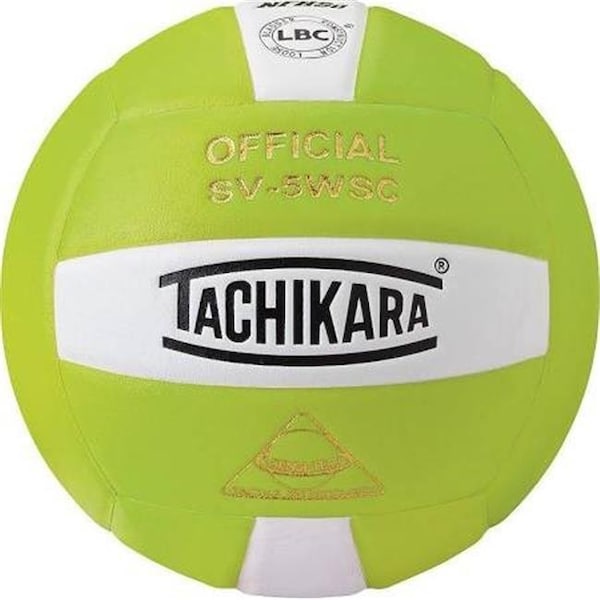 Tachikara Tachikara SV5WSC.LGW Volleyball NFHS - Lime Green & White - SV5WSC.LGW