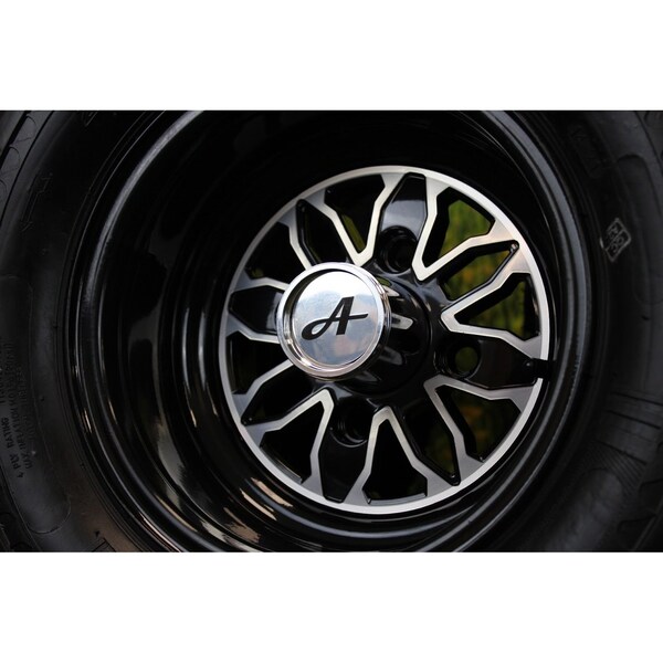 Antego 22x11.00-10 with 10x7 Fusion Glossy Black Wheels for Golf Cart Set of 2, 2PK - A1070139009130422110010