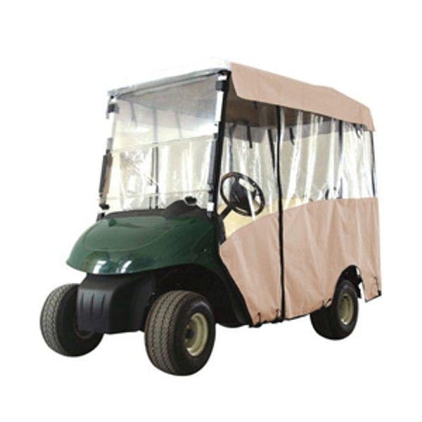 Ilc Replacement for Ezgo / Cushman / Textron PRO FIT 4 Passenger Enclosure TAN RXV Model FOR Year 2015 - PRO FIT 4 PASSENGER ENCLOSURE TAN RXV MODEL FOR Y