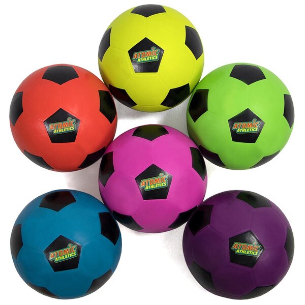 Bookazine 6 Youth Size Neon Soccer Balls - Multi - 8in. - TI3340732