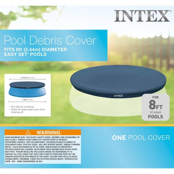 Intex Recreation Intex Easy Set Pool Cover 3 in. H X 96 in. W X 9.625 in. L - 28020E