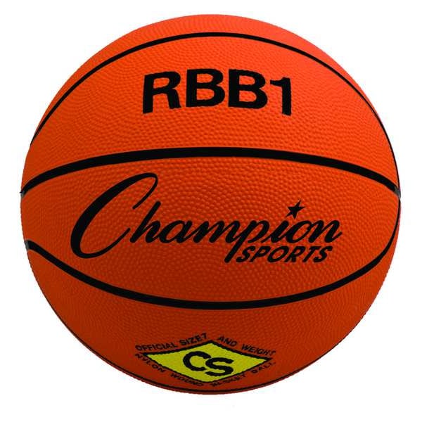 Champion Sports Official Size Pro Rubber Basketball, Size 7 - RBB1