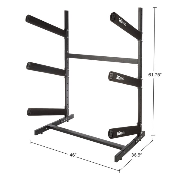 Rad Sportz Kayak Storage Rack - 3-Level Freestanding  Stand with Padded Arms, 300lb Capacity by - 83-7001