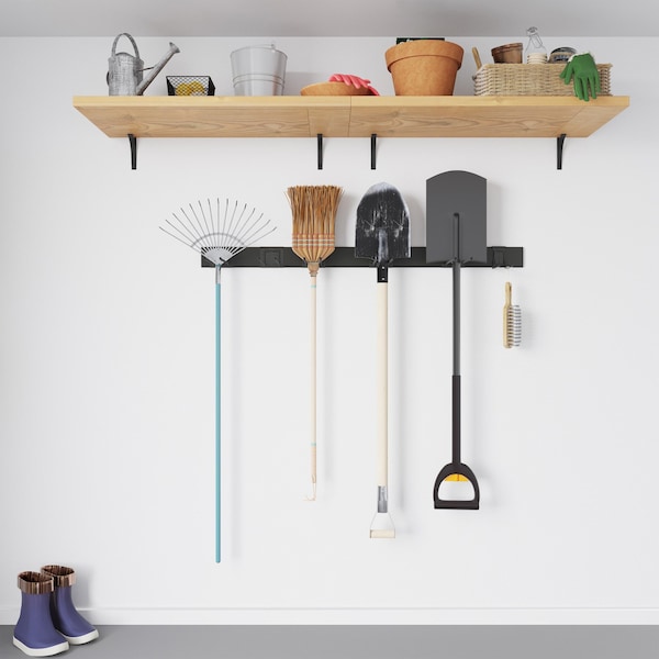 Wakeman Garage Shelving Wall Organizer - Storage Rack for Sports Equipment or Yard Tools by Rad Sportz - 83-GS1000