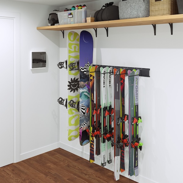 Wakeman Garage Shelving Wall Organizer - Storage Rack for Sports Equipment or Yard Tools by Rad Sportz - 83-GS1000