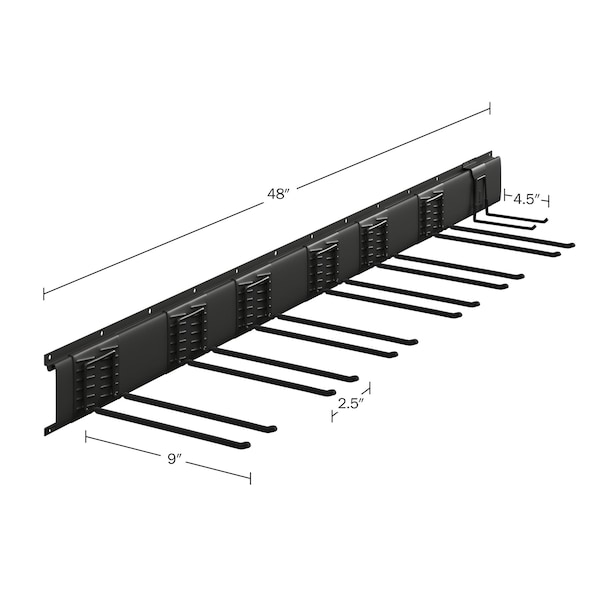 Wakeman Garage Shelving Wall Organizer - Storage Rack for Sports Equipment or Yard Tools by Rad Sportz - 83-GS1000