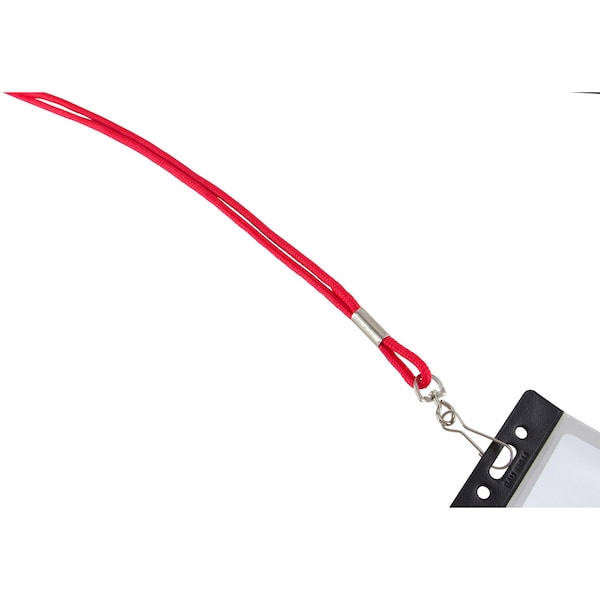 Sicurix Standard Lanyard Hook Rope Style, Red, PK24 - 68902