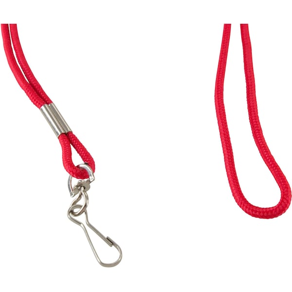 Sicurix Standard Lanyard Hook Rope Style, Red, PK24 - 68902