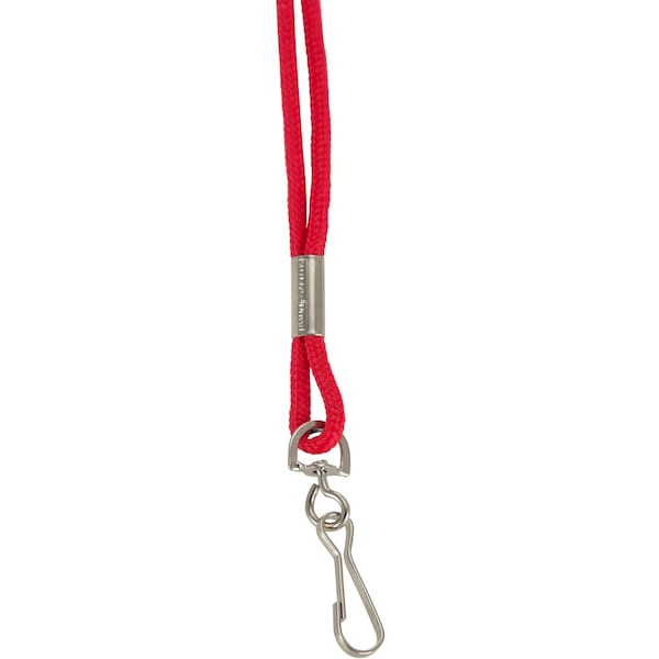 Sicurix Standard Lanyard Hook Rope Style, Red, PK24 - 68902
