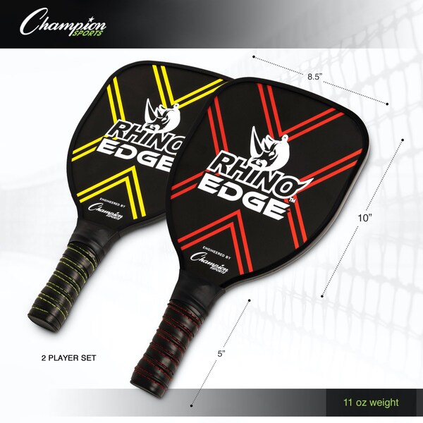 Champion Sports Rhino Pickleball Edge 2 Player Set - EDGESET100