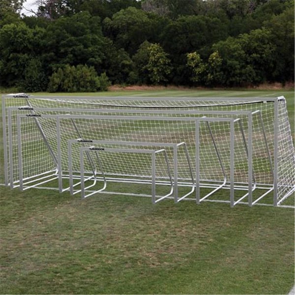 Whole-In-One Natural Aluminum Club Soccer Goals, 2PK - WH527211