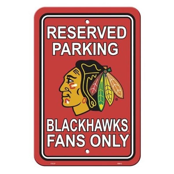 Fremont Die Inc Fremont Die 80214 Chicago Blackhawks Plastic Parking Sign - 80214