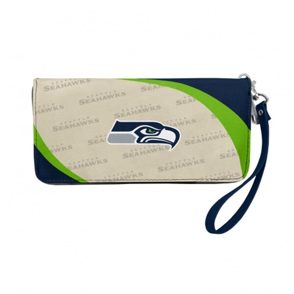 Myteam NFL Curve Zip Organizer Wallet; Seattle Seahawks - MY24837