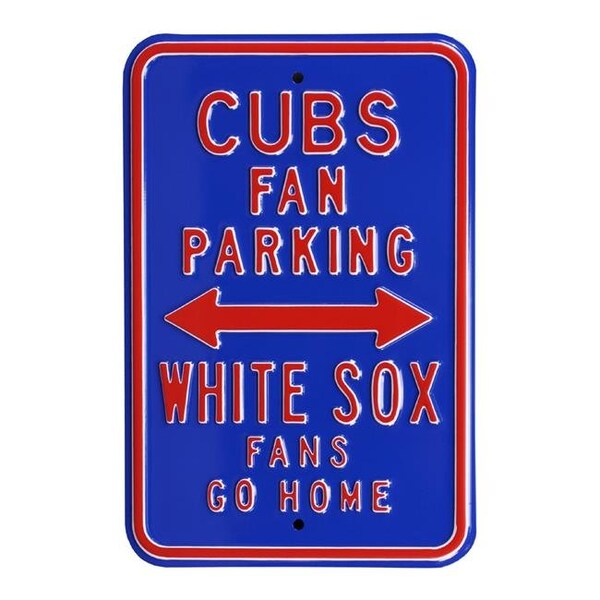 Authentic Street Signs Authentic Street Signs 32513 Cubs & White Sox & Go Home Street Sign - 32513