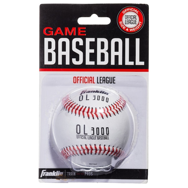 Franklin Sports Franklin Official League White Leather Baseball 9 in. 1 pk - 1570