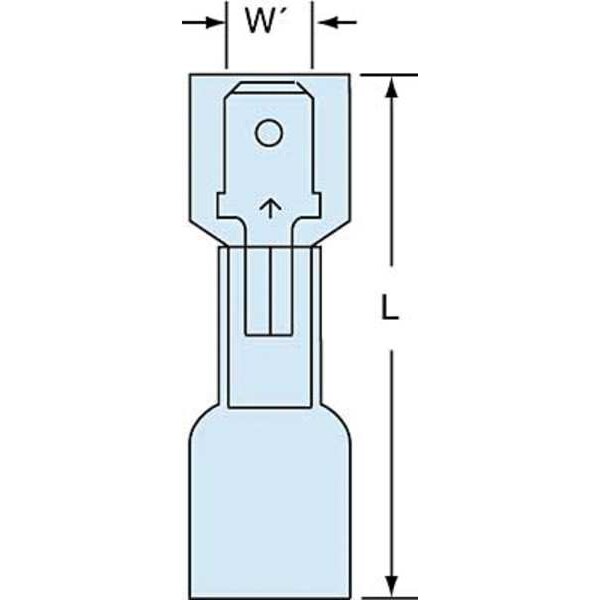 3M Male Disconnect, Blue, 16-14AWG, PK250 - MNHU14-250DMIK
