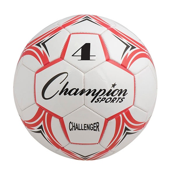 Champion Sports Champion Sports CH4RD Challenger Series Soccer Ball; Red & White - Size 4 - CH4RD
