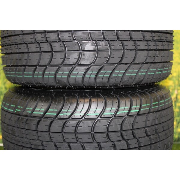 Antego 205/50-10 with 10x7 Matte Black Wheels for Golf Cart Set of 2, 2PK - A10701016042055010