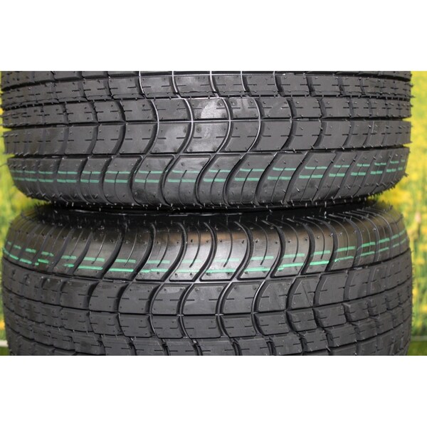 Antego 205/50-10 with 10x7 Matte Black Wheels for Golf Cart Set of 2, 2PK - A10701016042055010