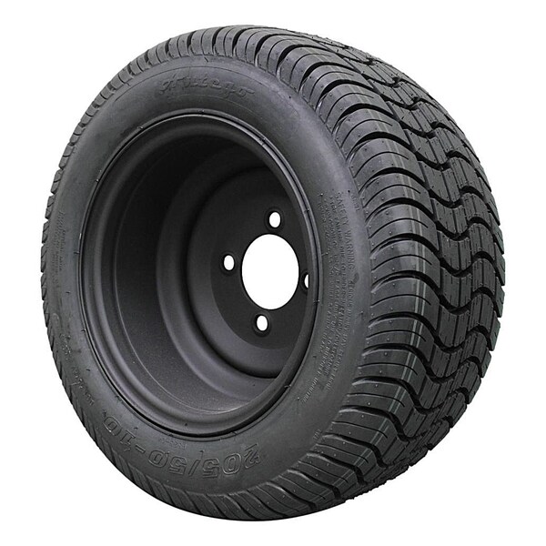 Antego 205/50-10 with 10x7 Matte Black Wheels for Golf Cart Set of 2, 2PK - A10701016042055010
