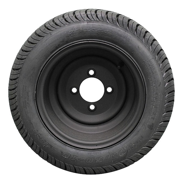 Antego 205/50-10 with 10x7 Matte Black Wheels for Golf Cart Set of 2, 2PK - A10701016042055010