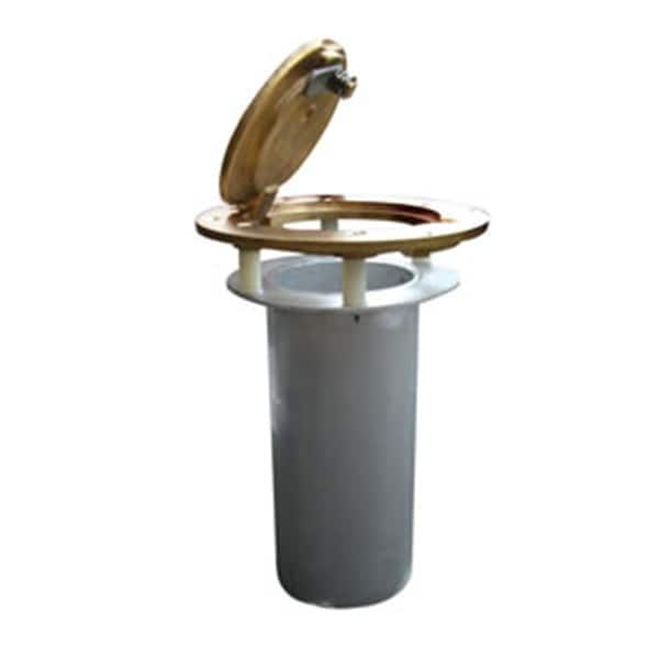 Superjock Volleyball - Floor Sleeve And Brass Hinged Cover - 3.5 Inch - 2 Each - SU346793