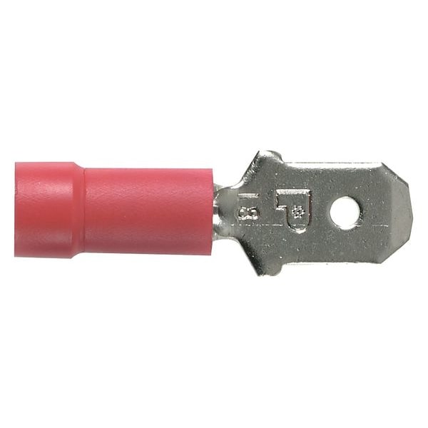 Panduit Male Disconnect, Vinyl, 0.98 in., PK100 - DV18-250MB-CY