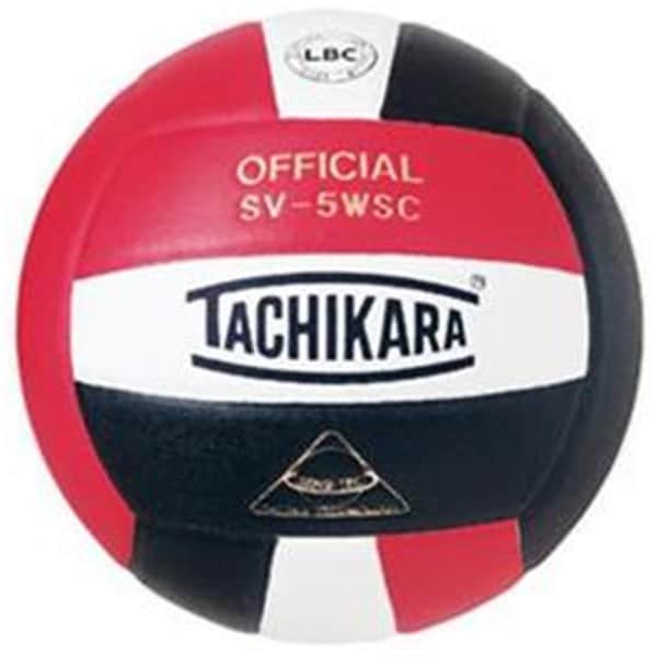 Tachikara Sensi-Tec Composite High Performance Volleyball - Scarlet-White-Black - SV5WSC.SWB